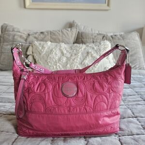 Vintage Coach Nylon Puffer C Hobo Bag